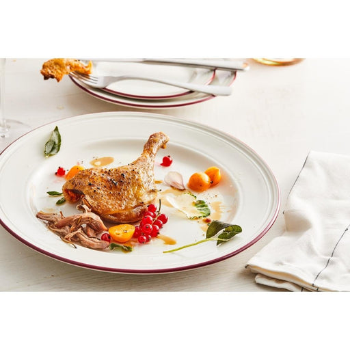 Steelite Bead Maroon Band Plates 202mm (12 Pack) Steelite