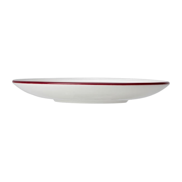 Steelite Bead Maroon Band Saucers 150mm (12 Pack) Steelite