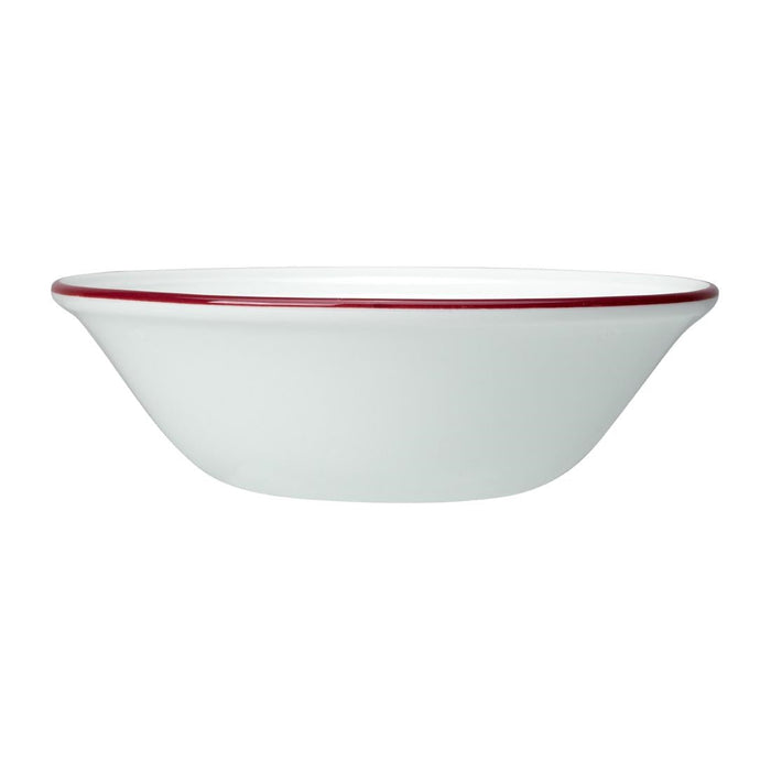 Steelite Bead Maroon Band Oatmeal Bowls 165mm (12 Pack) Steelite