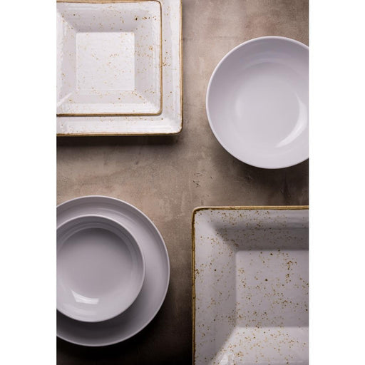 Steelite Craft White Buffet Square Pebble Bowls 254mm (6 Pack) Steelite