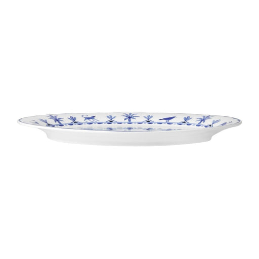 William Edwards Sultan's Garden Blue Oval Tray Misc 350mm (6 Pack) Steelite