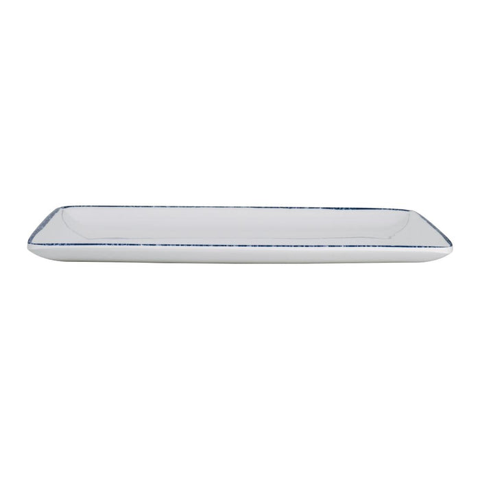 Steelite Blue Dapple Rectangle Trays 305 x 191mm (12 Pack) Steelite