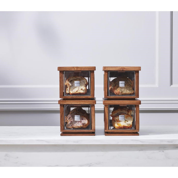 Steelite D.W. Haber Fusion Ash Grey Stackable Bakery Box with Acrylic Drawer Steelite