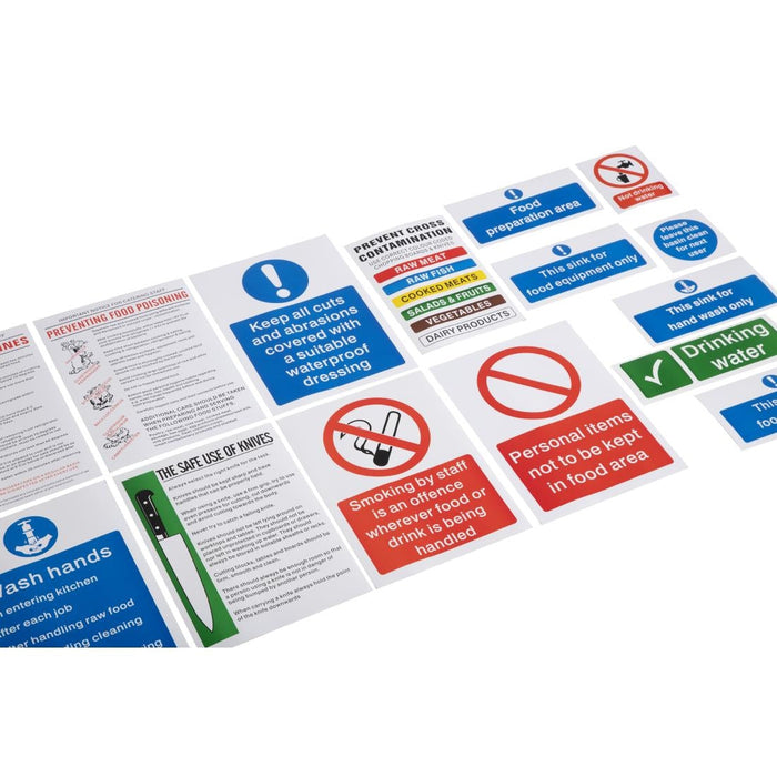 Vogue Food Preparation Sign Pack Vogue