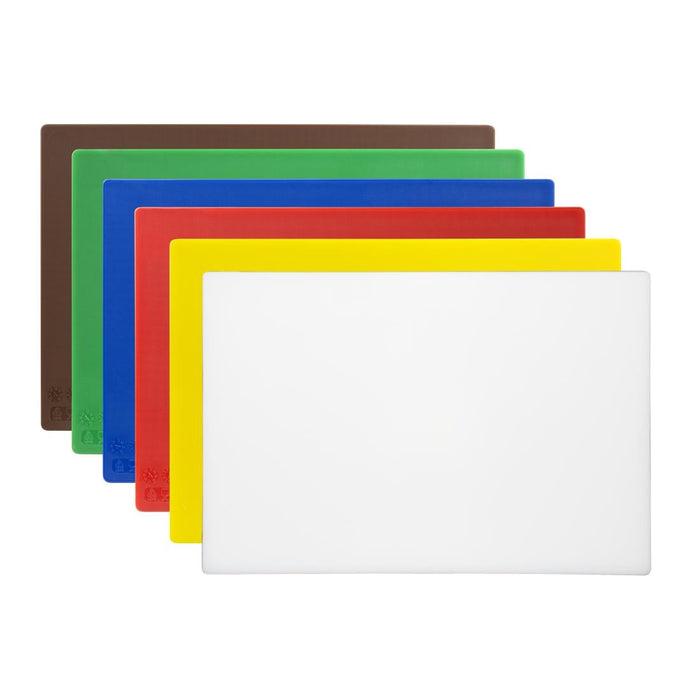 Hygiplas Low Density 6-Piece Chopping Board Set 450x300x10mm Hygiplas