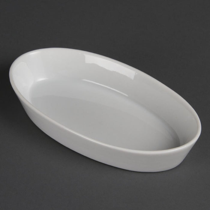 Olympia Whiteware Oval Sole Dishes 195x 110mm (6 Pack) Olympia