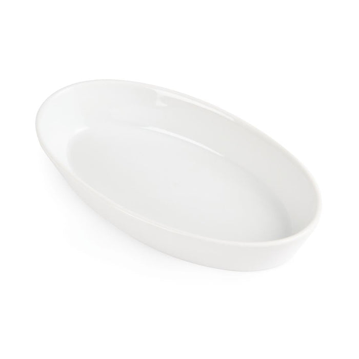 Olympia Whiteware Oval Sole Dishes 195x 110mm (6 Pack) Olympia