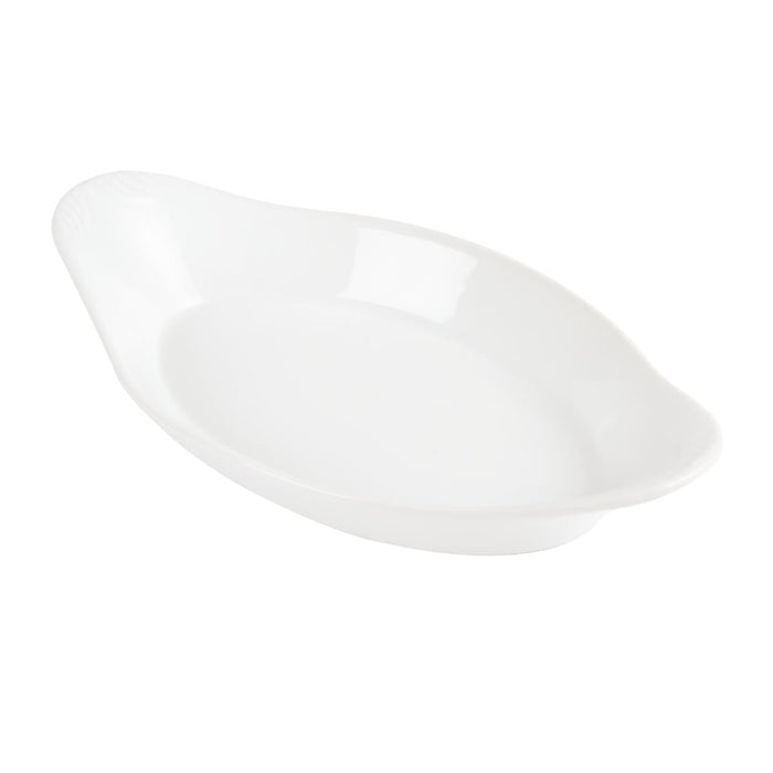 Olympia Whiteware Oval Eared Dishes 229x 127mm (6 Pack) Olympia