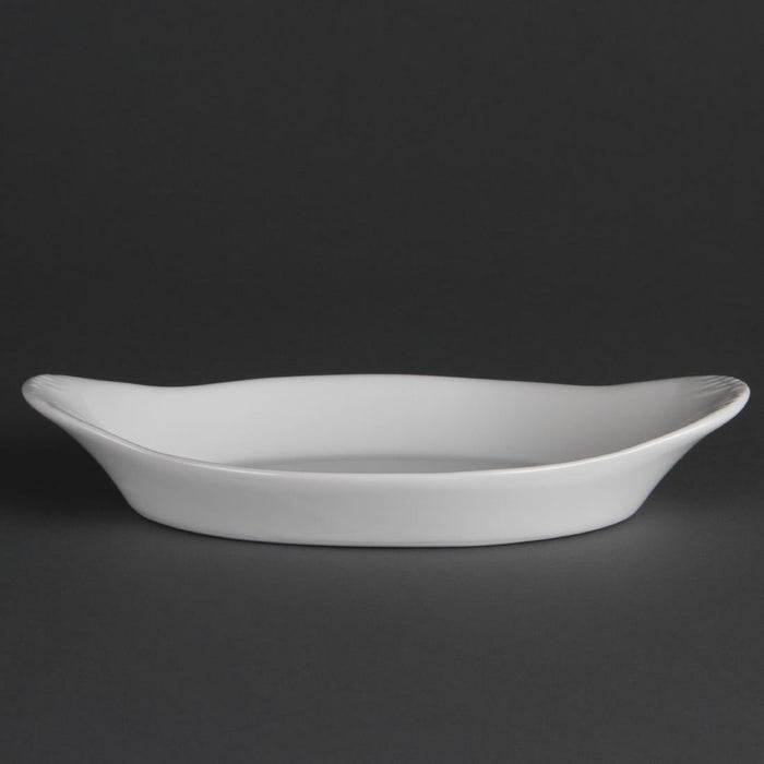 Olympia Whiteware Oval Eared Dishes 229x 127mm (6 Pack) Olympia