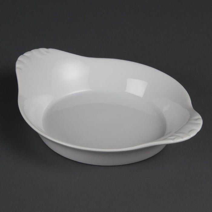 Olympia Whiteware Round Eared Dishes 220mm (6 Pack) Olympia