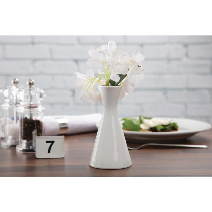 Olympia Whiteware Bud Vases 140mm (6 Pack) Olympia