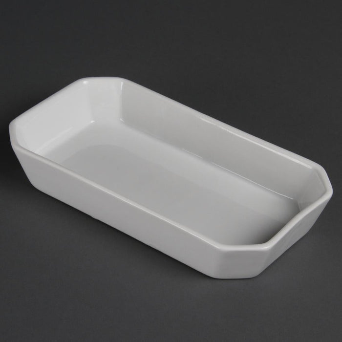 Olympia Whiteware Rectangular Hors d'Oeuvre Dishes 235x 122mm (6 Pack) Olympia