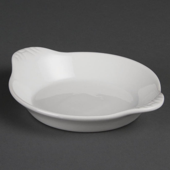 Olympia Whiteware Round Eared Dishes 170 x 140mm (6 Pack) Olympia