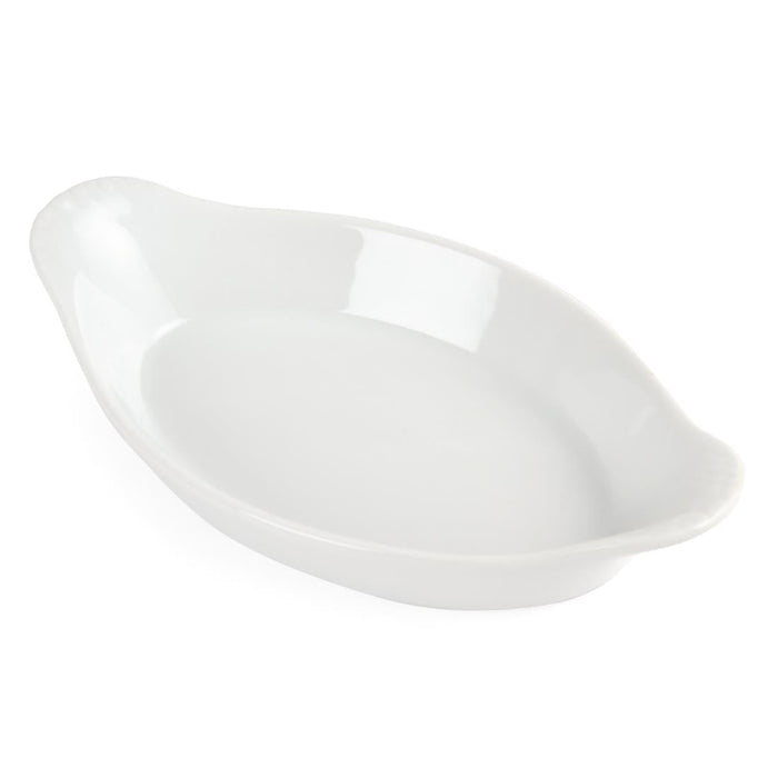 Olympia Whiteware Oval Eared Dishes 204mm (6 Pack) Olympia