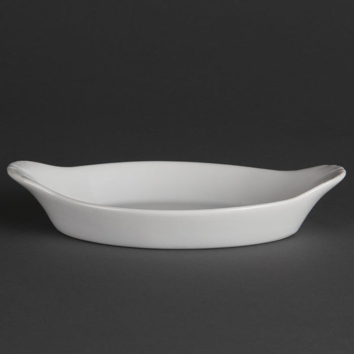 Olympia Whiteware Oval Eared Dishes 204mm (6 Pack) Olympia