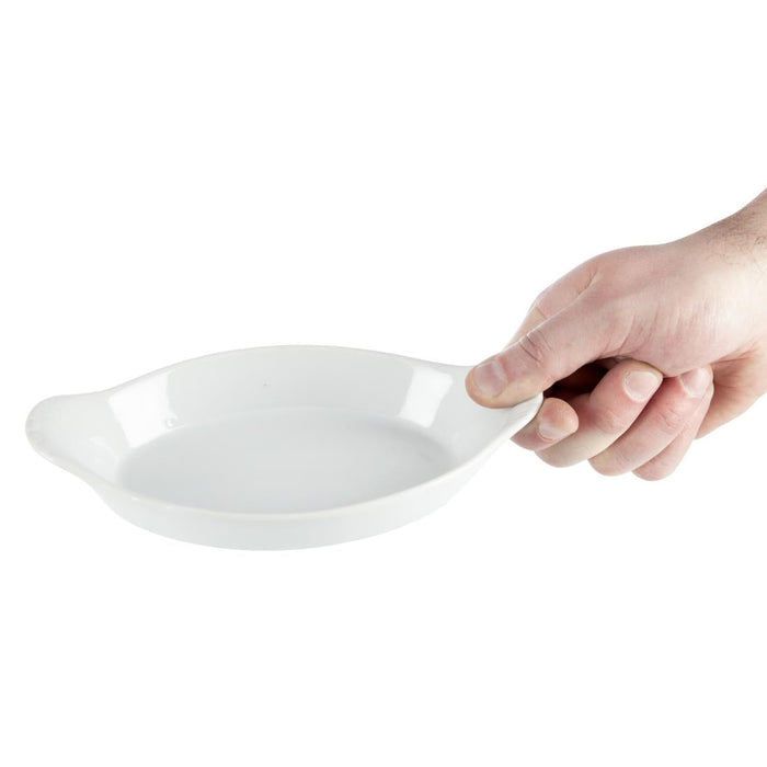 Olympia Whiteware Oval Eared Dishes 204mm (6 Pack) Olympia