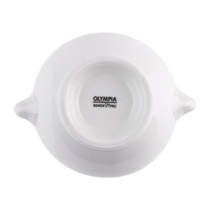 Olympia Whiteware Lion Head Soup Bowls 475ml/16.5oz (6 Pack) Olympia