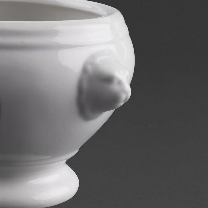 Olympia Whiteware Lion Head Soup Bowls 475ml/16.5oz (6 Pack) Olympia