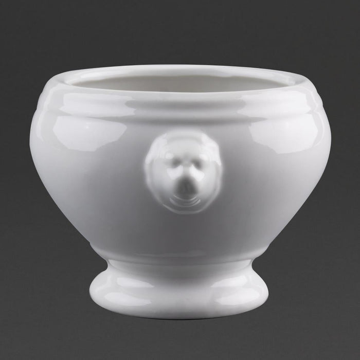 Olympia Whiteware Lion Head Soup Bowls 475ml/16.5oz (6 Pack) Olympia