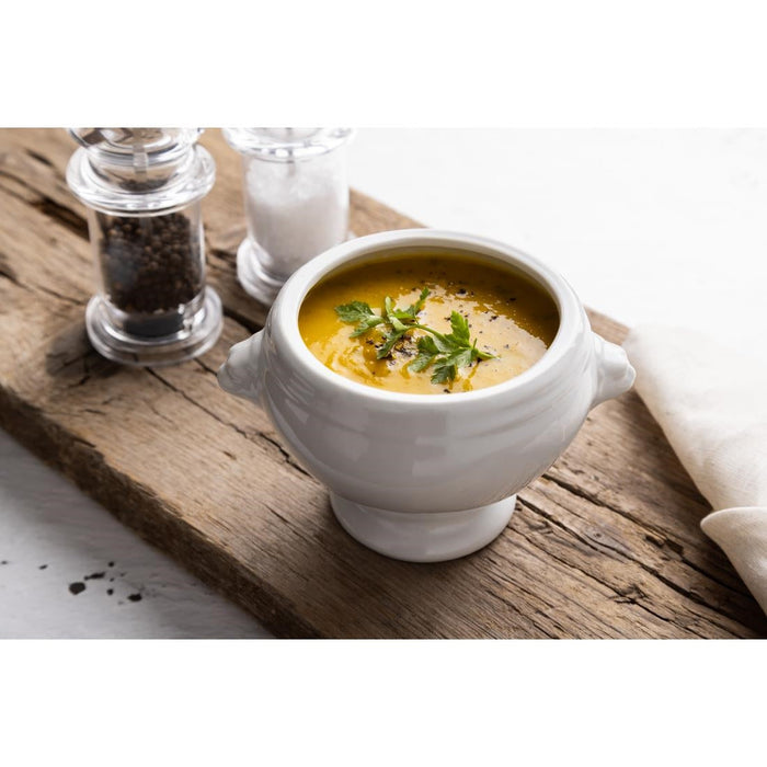 Olympia Whiteware Lion Head Soup Bowls 475ml/16.5oz (6 Pack) Olympia