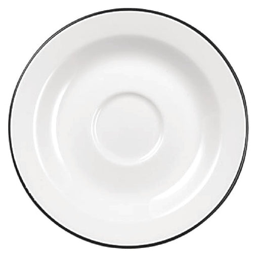 125(Ø)mm/ 5". White with black line. Pack quantity: 24.