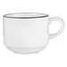 206ml. White with black line. Pack quantity: 24.