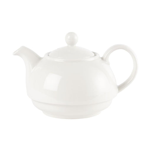 Churchill Plain Whiteware Teapots 370ml (4 Pack) Churchill
