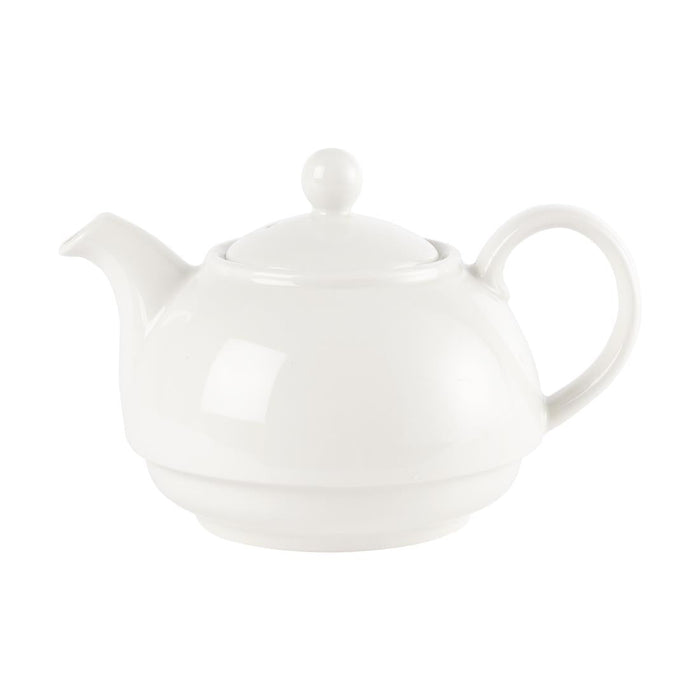 Churchill Plain Whiteware Teapots 370ml (4 Pack) Churchill