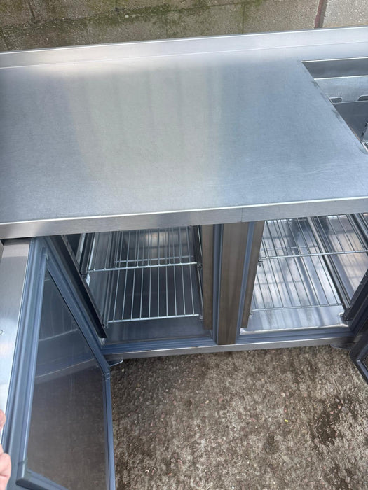 Williams HJC3SA 3 Door Stainless Prep Fridge Topping with Saladette Refurbished Canmac Catering Equipment