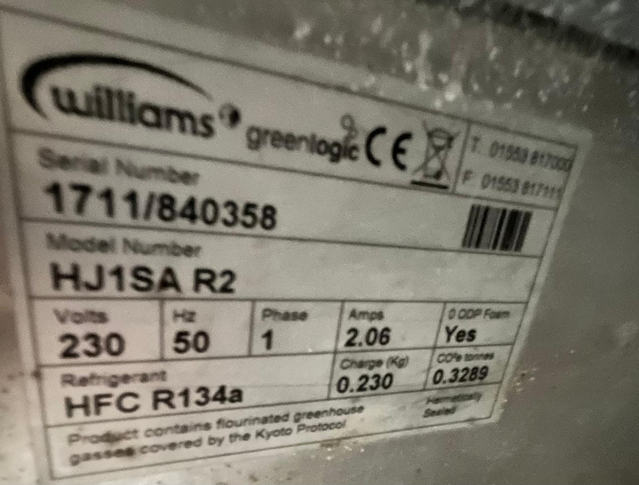 Williams Single Door Upright Fridge HJ1SA R2-Refurbished Canmac Refurbished