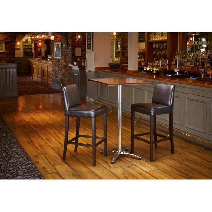 Bolero Faux Leather High Bar Stool Brown (Single) Bolero