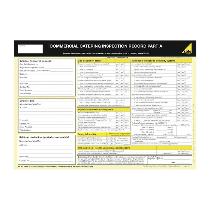 Annual Gas Safety Certification of up to 10 appliances