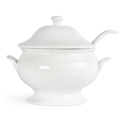 Olympia Whiteware Soup Tureen and Ladle 2.5Ltr 88oz Olympia