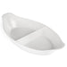 Olympia Whiteware Divided Oval Eared Dishes 295x155mm (6 Pack) Olympia