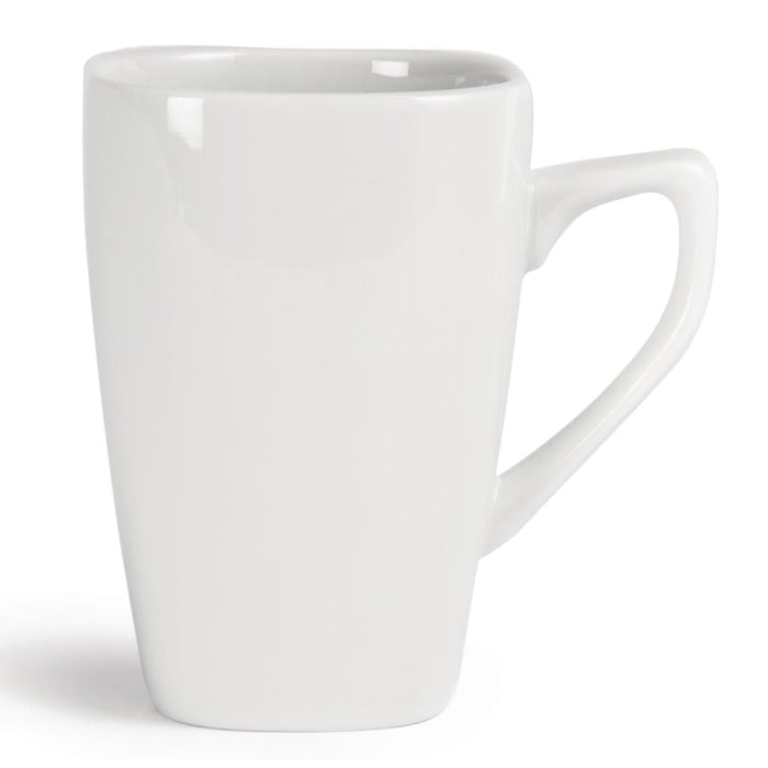 Olympia Whiteware Rounded Square Mugs 284ml 10oz (12 Pack) Olympia