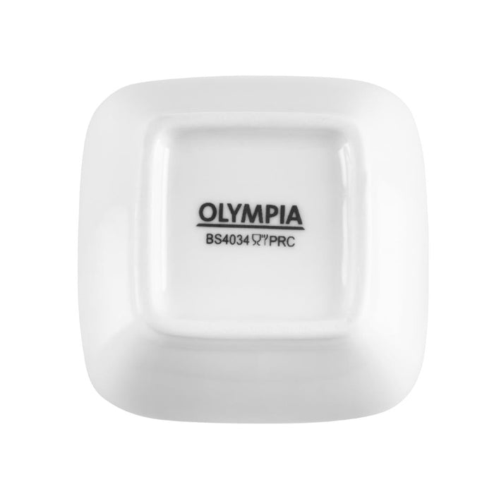 Olympia Whiteware Miniature Rounded Square Dishes 60mm (12 Pack) Olympia