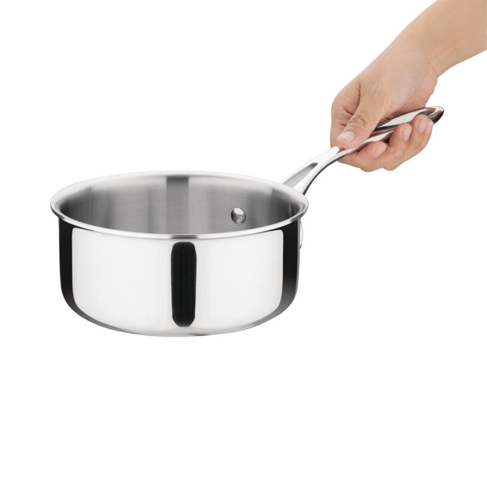 Vogue Stainless Steel & Aluminium Tri-Wall Saucepan 16cm Vogue