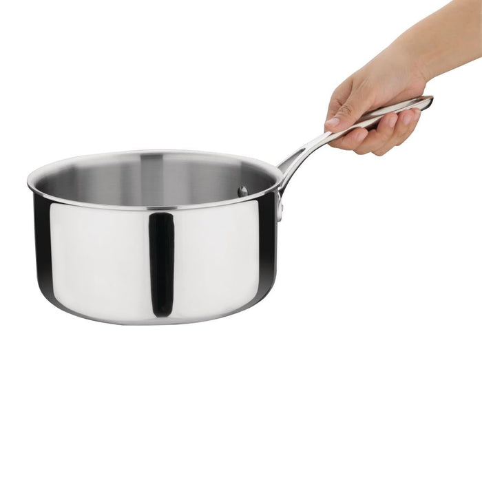 Vogue Stainless Steel & Aluminium Tri-Wall Saucepan 20cm Vogue