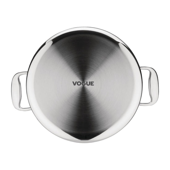 Vogue Stainless Steel & Aluminium Tri-Wall Stew Pan 24cm Vogue