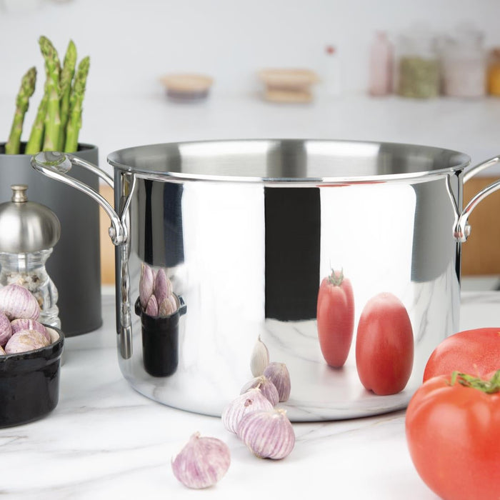 Vogue Stainless Steel & Aluminium Tri-Wall Stew Pan 24cm Vogue