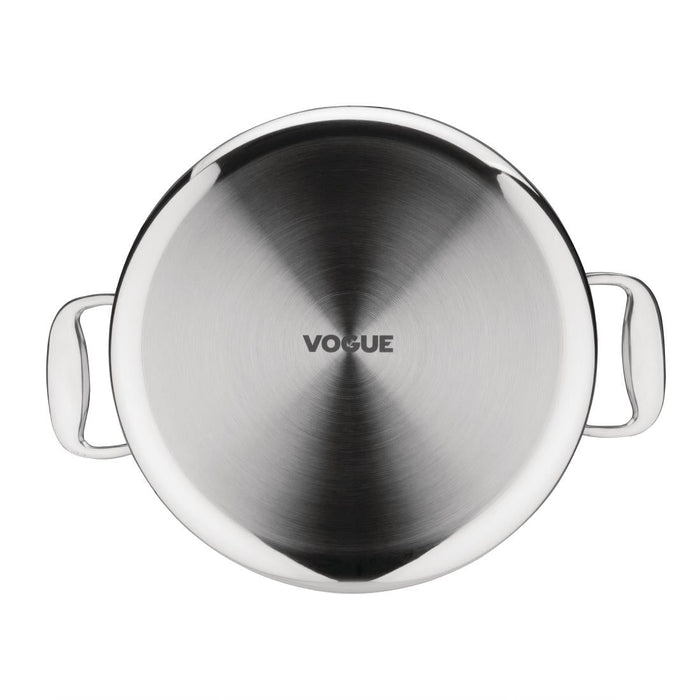 Vogue Stainless Steel & Aluminium Tri-Wall Stew Pan 28cm Vogue