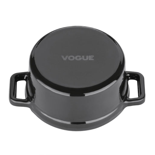 Vogue Cast Iron Round Mini Pot Black Vogue
