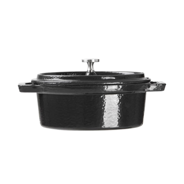 Vogue Cast Iron Oval Mini Pot Black Vogue