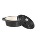 Vogue Cast Iron Oval Mini Pot Black Vogue