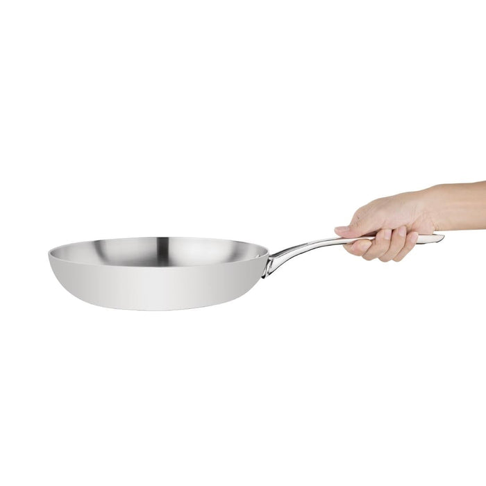 Vogue Stainless Steel & Aluminium Tri-Wall Frying Pan 24cm Vogue