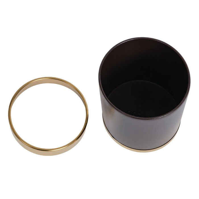 Bolero Waste Paper Bin Brown with Gold Rim 10.2Ltr Bolero