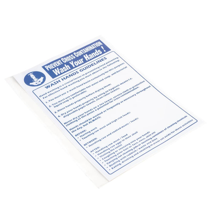 Vogue Prevent Cross Contamination Wash Hands Sign Vogue