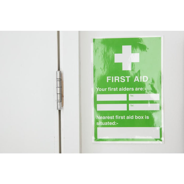 First Aiders Nearest First Aid Box Sign Vogue