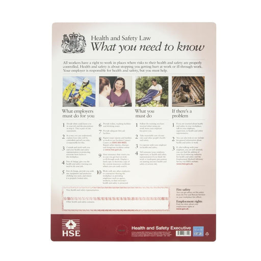 Health & Safety Law Poster A2 HSE