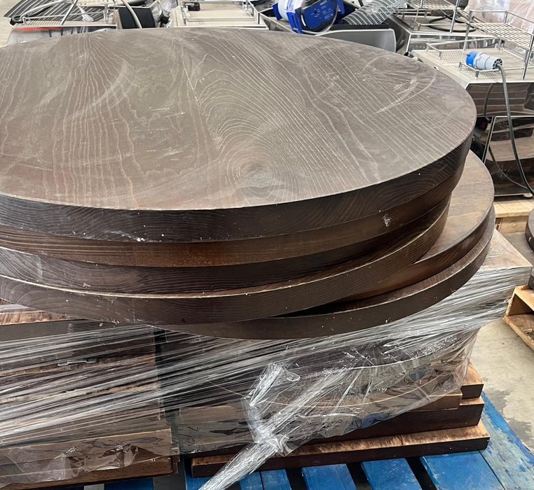 Round Table Top Dark Brown 90 cm Canmac Refurbished